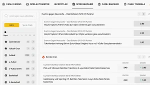 Live-Sportbereich von Betebet mit Sportauswahl und laufenden Ereignissen